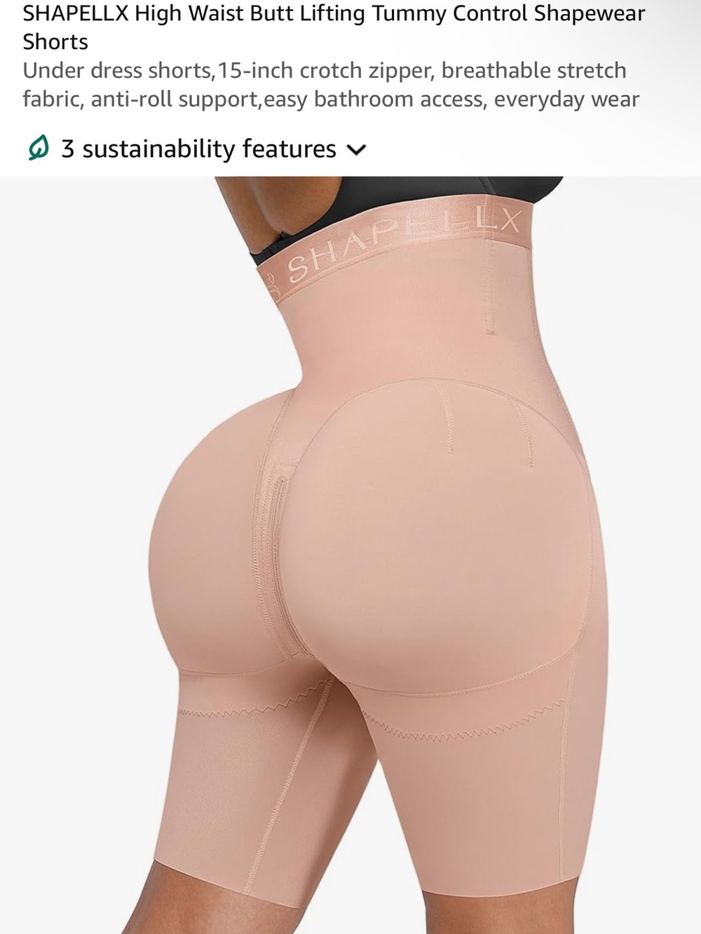 Shapellx High-Waist Tummy Control Shapewear Shorts Sz S NWOT